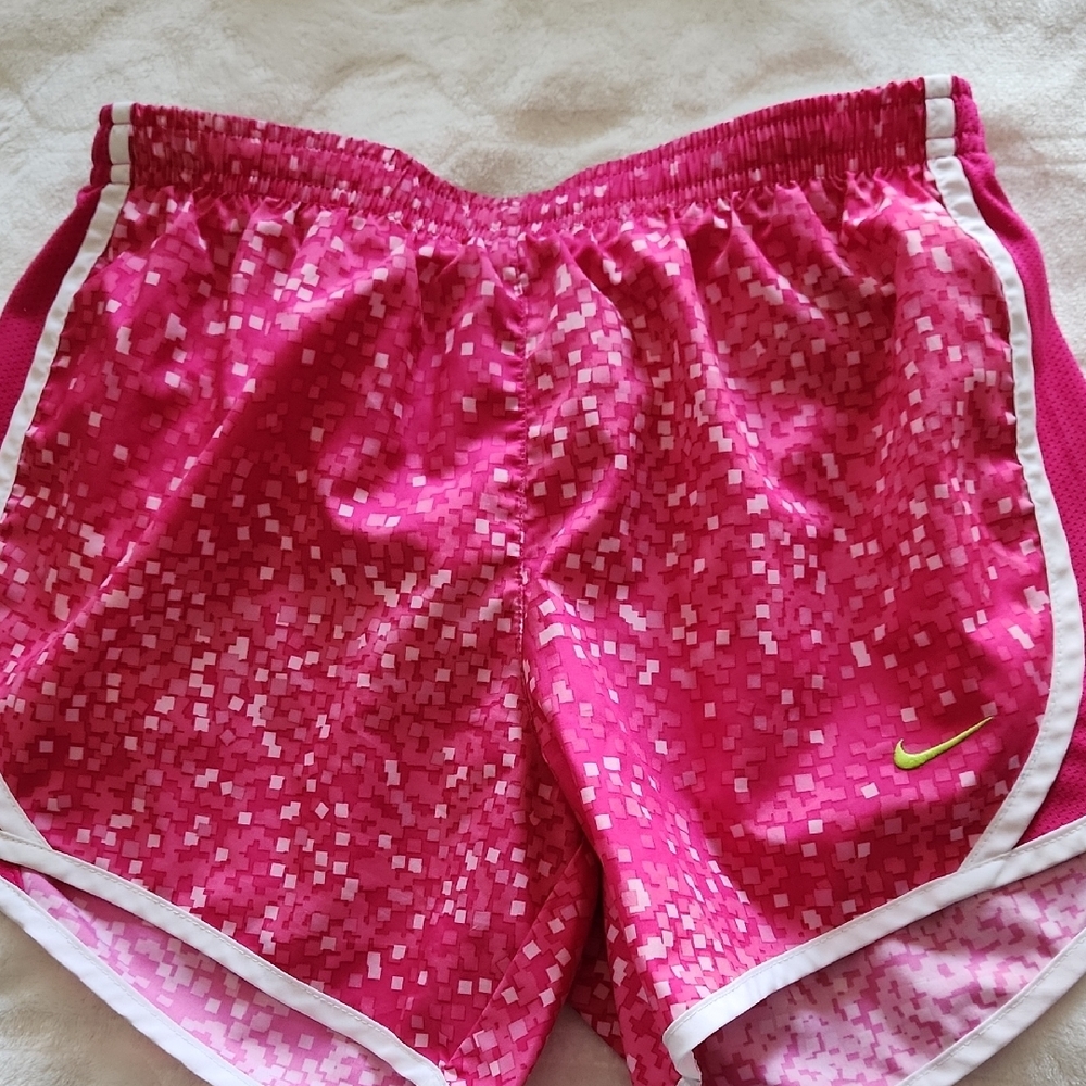 Nike Pink Tempo Shorts with Curved Hem